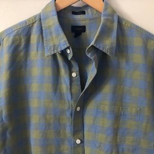 New J. Crew slim linen shirt, Large